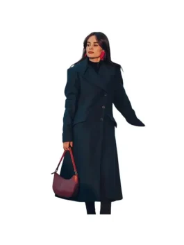 Clarice Womens Long Green Wool Coat - Overcoat for Women