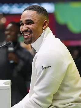 Eagles Super Bowl LIX Opening Night Tech Fleece Half-Zip Jacket