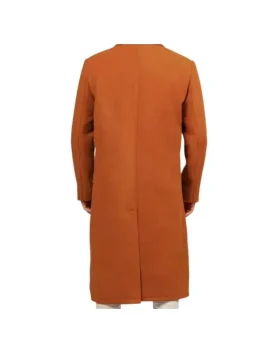 Ferdinand Mens Rust Long Wool Overcoat