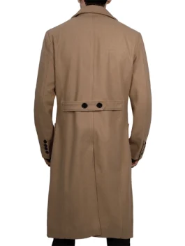 Fredrick Men's Double Breasted Beige Wool Coat Men