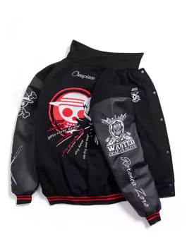 From-Back-Side-Showing-the-Right-Aram-Of-The-Zoro-One-Piece-Varsity-Jacket