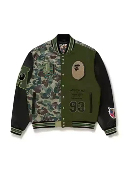 Front-Side-Of-The-BAPE-x-JEFF-HAMILTON-camouflage-Varsity-Jacket