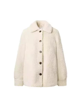 Front-Side-Of-The-Samsoe-Samsoe-Cream-Teddy-Bear-Jacket