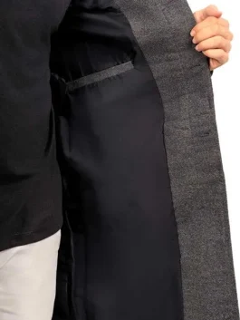 Gary Grey Wool Coat Men