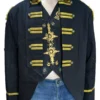 Front view of the black Ghost Papa Emeritus IV Military Jacket from America Jackets.