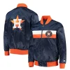 Houston Astros The Ambassador Satin Varsity Navy Jacket