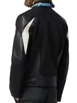 Jalen Hurts Louis Vuitton Leather Mix Biker Jacket