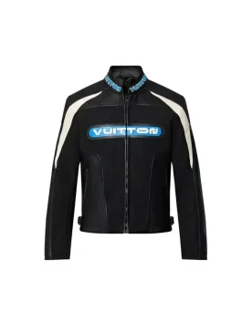 Jalen Hurts Louis Vuitton Leather Mix Biker Jacket