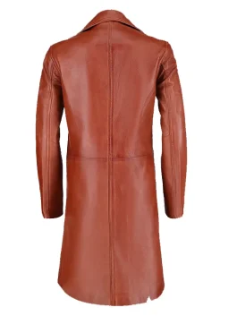 Jenna Women’s Minimalist Leather Trench Coat