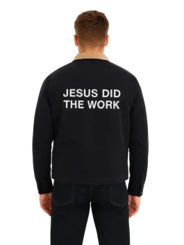 Jesus Did The Work Jacket (Back)