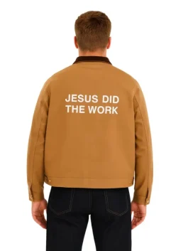 Jesus Did The Work Jacket (Back)
