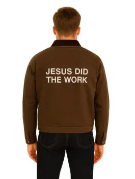 Jesus Did The Work Jacket (Back)