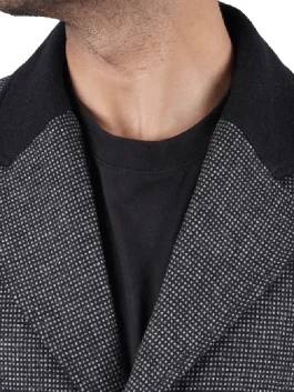 Joel Men's Charcoal Grey Long Wool Coat