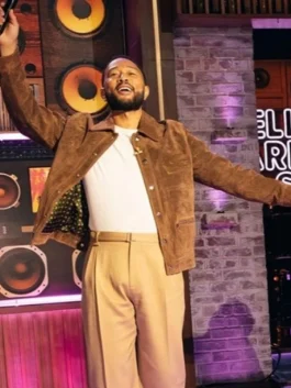 Kelly’s Show 2025 John Legend Suede Shirt Jacket