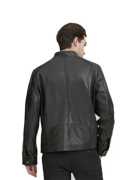 Leather Jacket With Zipper Pockets