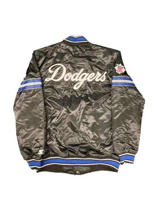 Los Angeles Dodgers Black The Pick and Roll Jacket Back look