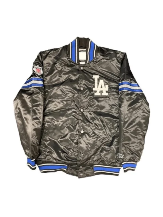 Los Angeles Dodgers Black The Pick and Roll Jacket Front look