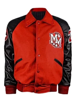 MJ Mickey Mouse Letterman Jacket Front look