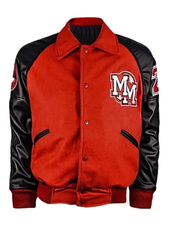 MJ Mickey Mouse Letterman Jacket Front look