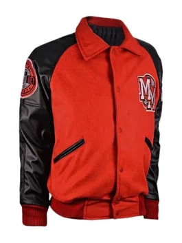 MJ Mickey Mouse Letterman Jacket Front look