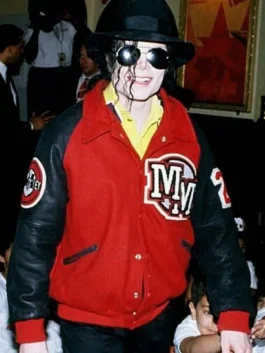 MJ Mickey Mouse Letterman Jacket Front look