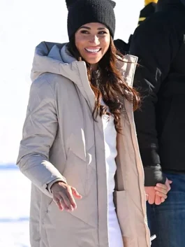 Meghan Markle Calvin Klein Quilted Maxi Puffer Jacket