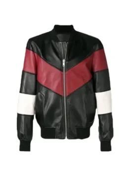 Men Chevron Stripe Bomber Jacket