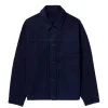 Men’s Blue Suede Leather Trucker Jacket