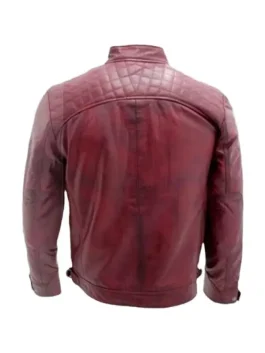 Men’s Burgundy Leather Jacket