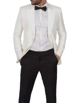 Men’s Peak Lapel Ivory Tuxedo Jacket
