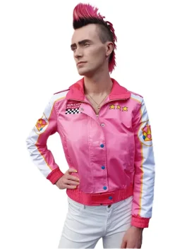 Mens Pink Racing Princess Bomber Jacket