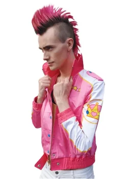 Mens Pink Racing Princess Bomber Jacket
