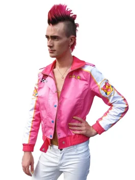 Mens Pink Racing Princess Bomber Jacket