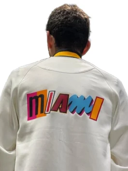 Miami Heat White Jacket Back logo Look