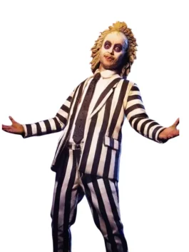 Michael Keaton Beetlejuice Striped Outfit for Halloween & Cosplay