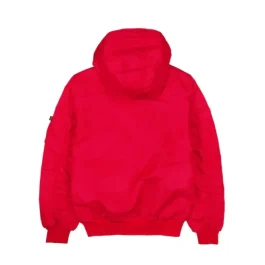 New York Yankees x Alpha Industries x New Era Bomber Jacket Red Color Back Look