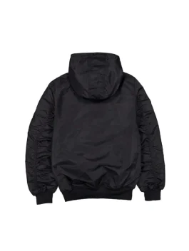New York Yankees x Alpha Industries x New Era Bomber Jacket Black Color BackLook