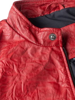 Oliver Red Aviator Cafe Racer Leather Jacket