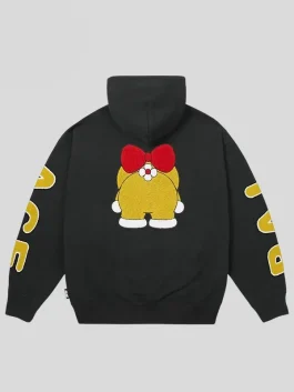 Palace x Doraemon Hoodie – Where Streetwear Meets Anime Icon Black color Back look
