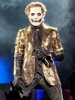 Papa Emeritus Gold Jacket Front Look Golden color