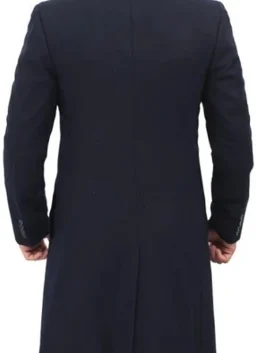 Paul Mens Dark Blue Long Wool Coat