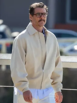 Pedro Pascal Beige Jacket Front Look