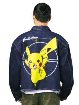 Pokémon Pikachu Denim Jacket Back Look