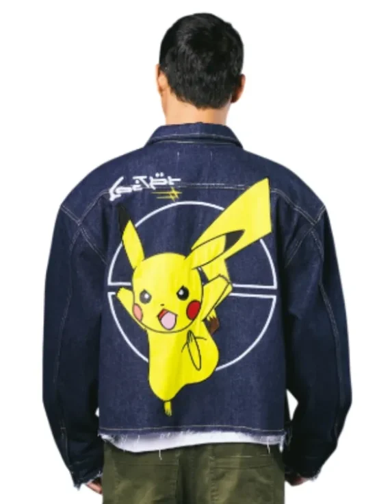 Pokémon Pikachu Denim Jacket Back Look