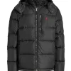 Black Polo Ralph Lauren Puffer Jacket featuring zip closure and quilted down design, perfect men’s winter outerwear from the Polo Ralph Lauren collection.