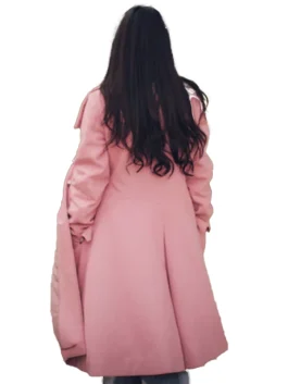Priscilla Pink Wool Trench Coat Women
