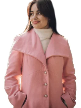 Priscilla Pink Wool Trench Coat Women