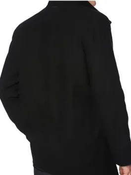 Rafferty Black Modern Fit Wool Coat for Men