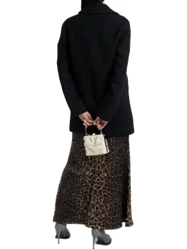 Shalon Double Breasted Womens Black Wool Coat