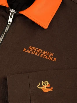 Siegelman Stable Embroidered Barn Jacket clasp look